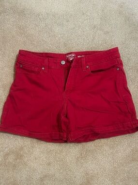 Red Women’s Mid-Rise Shorts